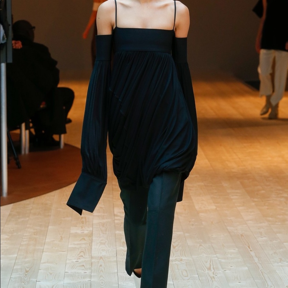 Celine 2017 Runway Jersey Sheer Crepe Top/Dress